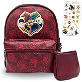Harry Potter Mini Backpack for Adults - Bundle with Hogwarts 12" Leather Backpack and Coin Purse for Men, Women Plus More | Harry Potter Bookbag