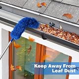 Niukuyu Gutter Cleaning Brush Telescopic Pole 8.2ft Roof Guard Cleaner Tool Blue view 3