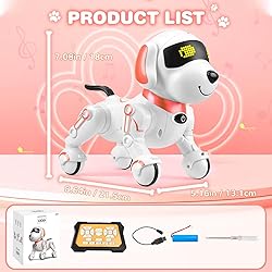 Chridark Remote Control Robot Dog Toy for Kids 5-7