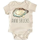 NOFO VIBES Oyster Seafood Baby Bodysuit – Cute Infant Outfit, Unisex Cotton Clothes, Soft Short Sleeve Newborn Coastal Ocean