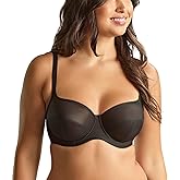 Panache Tango Essence Balconette Bra for Women – Full Coverage, Non-Stretch Support, Sheer Mesh Look