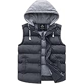 wantdo Women's Quilted Puffer Vest Thicken Warm Winter Coat with Removable Hood
