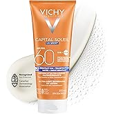 Vichy Water & Sweat Resistant Face & Body Sunscreen, Capital Soleil SPF 60 Ultra Light, Hydrating & Non-Greasy UV Lotion with