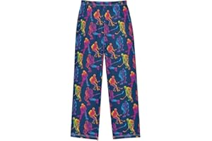 JHKKU Pajama Pants Soft Lounge Pants with Pockets Sleepwear Bottoms 6-14 Year