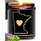 Minnesota Candle, Thoughtful Minnesota Themed Souvenirs & Gifts for Men and Women, Unique State Gifts, Best Sentimental Gift for Moving Away, Ideal for Birthday, Christmas, Graduation, Gift Ready