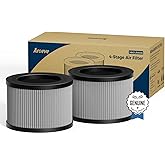 AROEVE MK01&MK06 Air Purifier Replacement Filter, Smoke Remove Material 4 -in-1 with Activated Carbon Mix, Against for Smoke, Odors, and VOCs, 2 Pack- Grey