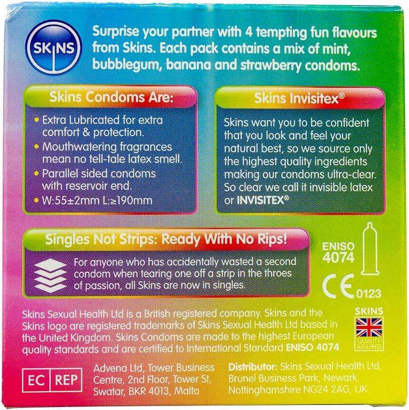 Skins Mixed Flavoured Condoms Thin Extra Feel - Image 5