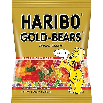 Haribo, Gummi Candies, Gold Bears, 5oz Bag- 6 pack