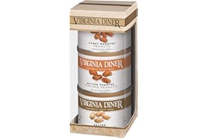 Virginia Diner - Triplet Peanut Gift Set (Salted Virginia Peanuts, Honey Roasted Peanuts & Butter Toasted Peanuts), Three 10 Ounce Tins