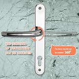 Bwintech Polished Chrome UPVC Door Handle Set 92mm 210mm 243mm Plate 304 view 4