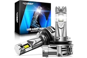 NOVSIGHT 𝗛𝟭𝟭/𝗛𝟵/𝗛𝟴 Fog Light Bulbs, Ultra Bright 600% Upgrade with 1:1 Halogen Fit, 140W 6500K Cool White, 50,000 Hour Lifespan, Plug and Play, 98% CANBUS Ready, Pack of 2