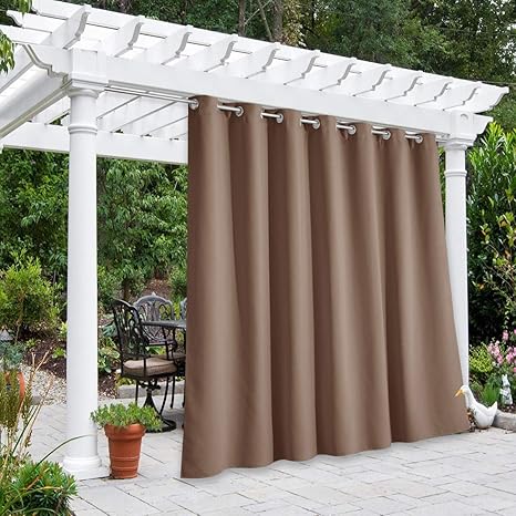nicetown cortina para exterior de division impermeable para patio al aire libre