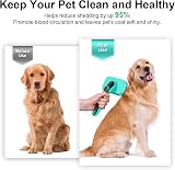 WOPQAEM Dog Brush Self Cleaning Slicker Grooming for Pets Green view 5