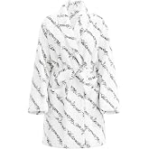 Victoria's Secret Short Cozy Robe Color White Script New
