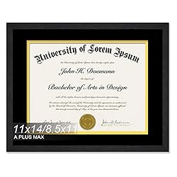 A PLUS MAX 11x14 Diploma Frame Display 8.5 x 11