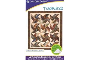 Trade Winds Tradewinds Quilt Pattern, Jelly Roll 2.5 Inch Strip Friendly, 5 Finished Size Options Cozy Quilt Designs