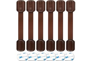 Baby Proofing Safety Cabinet Locks - Child Proof Latches for Drawer Cupboard Dresser Doors Closet Oven Refrigerator - Adjusta