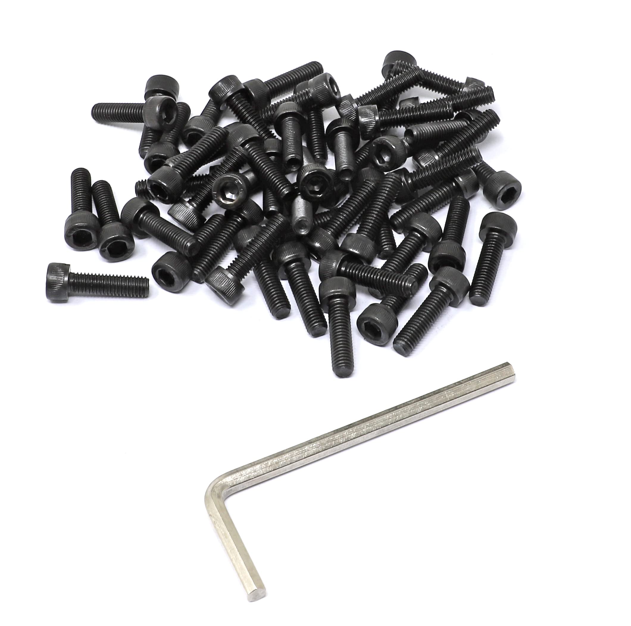iexcell 50 Pcs Metric M5-0.8 x 18 Alloy Steel 12.9 Grade Hex Socket Head Cap Screws Bolts Kit