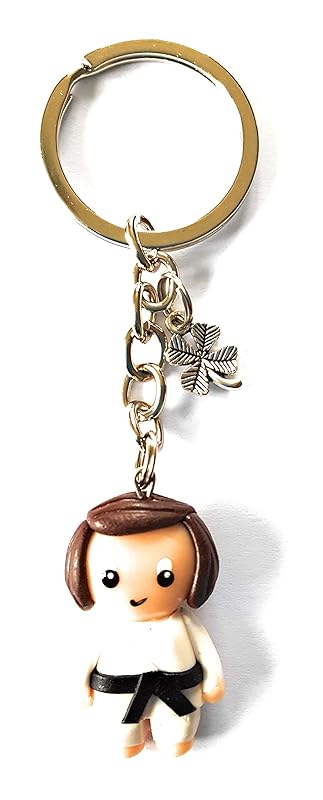 Cadeau Judoka Porte Cles Homme Femme Enfant Pate Fimo Ceinture Noire Sport Judo Karate Amazon Fr Handmade