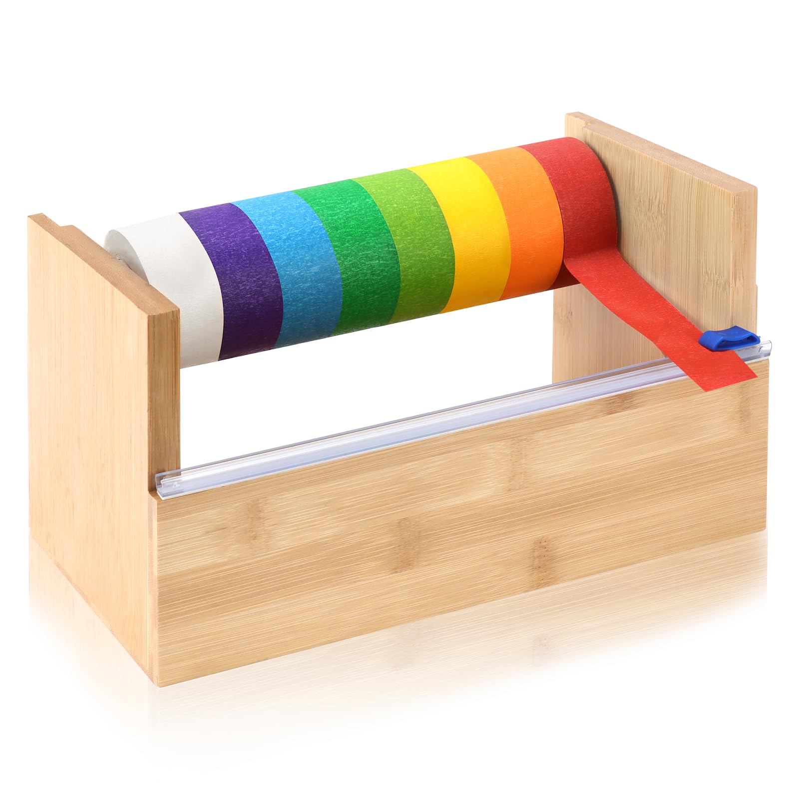 Photo 1 of Wood Masking Tape Dispenser & Holder - Multi Roll Tape Dispenser & Cutter - 9.6" x 5.5" x 5" for Painting, Kitchen & Office