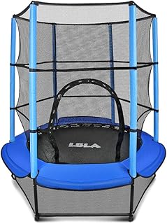 LBLA Trampolin Kinder Ø 140 cm Indoortrampolin Jumper mit Sicherheitsnetz, Randabdeckung Kindertrampolin Gartentrampolin Außentrampolin für Junge Mädchen ab 4 5 6 Jahren