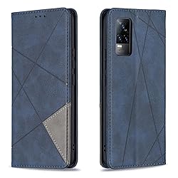 nincyee Flip Case for Vivo V21E 4G,Rhombus Pattern