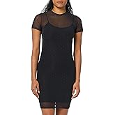 HUGO Womens Short Mesh T-Shirt Dress
