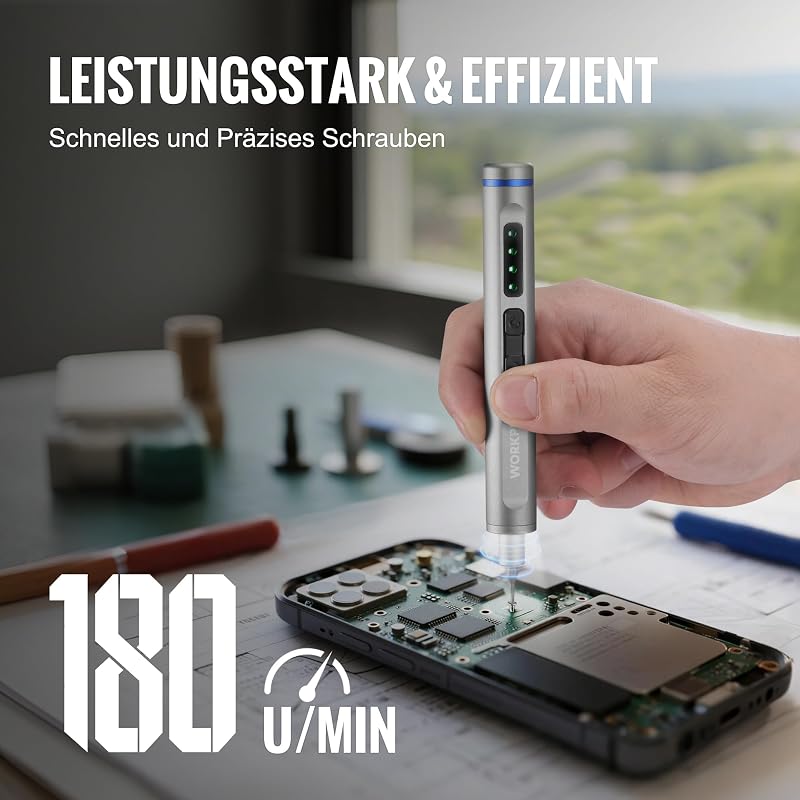 42-in-1 Elektrischer Schraubendreher Set, Feinmechaniker Schraubendreher Set mit 36 S2-Bits, Magnetischer Aufbewahrungsbox, Type-C Aufladung, für präzise Reparaturen von Telefon, Uhr, Kamera
