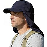M/L/XL/XXL Waterproof UPF50+ Sun Hats with Neck Flap for Men Women Light Fishing Hat Cool Baseball Cap for Hiking Beach