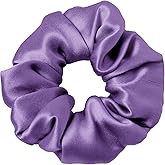 LILYSILK Silk Hair Scrunchies/Ties for Frizz & Breakage Prevention, 100% Mulberry, No Damage, Elastic ponytail Holders, 1Pc, Purple
