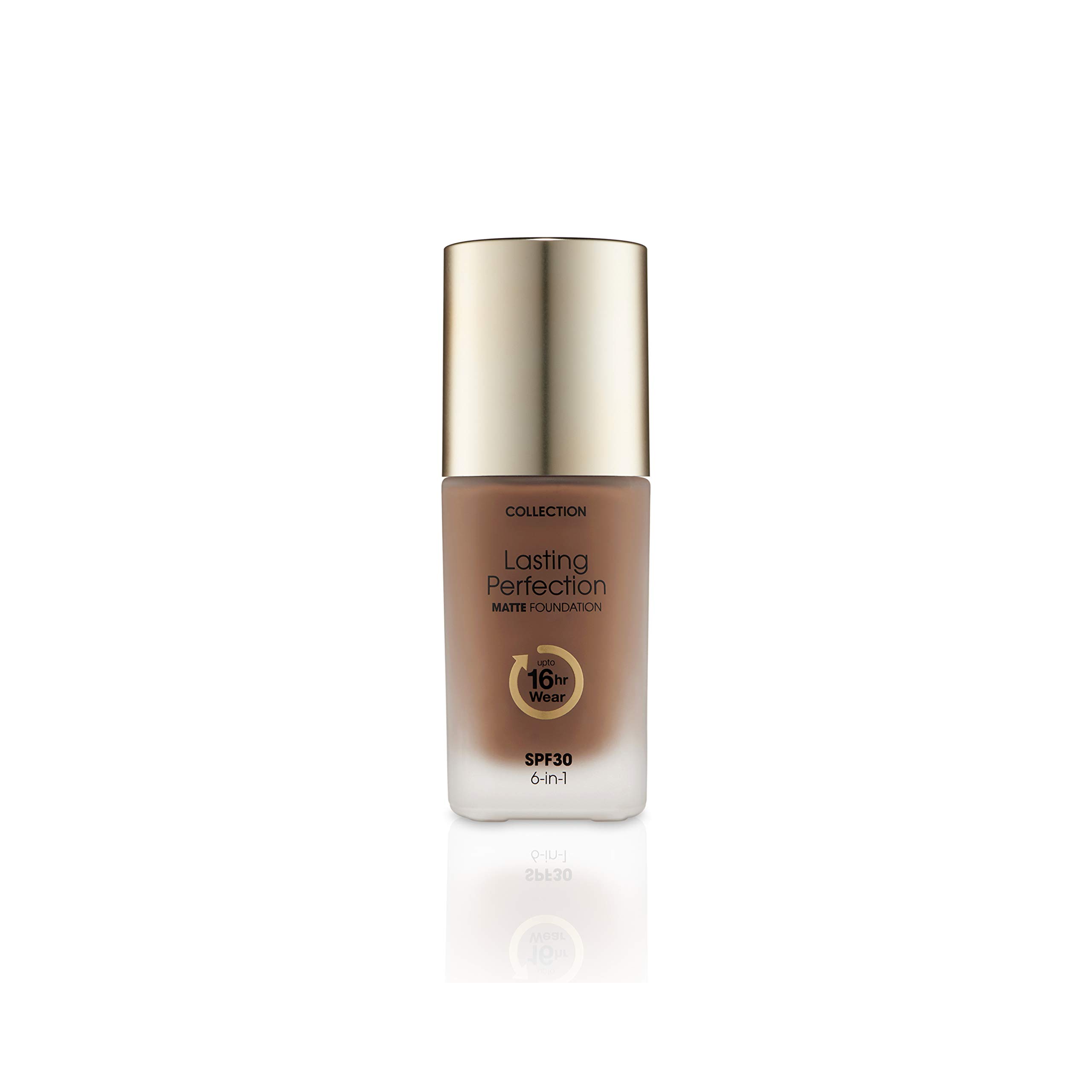 Collection Cosmetics Lasting Perfection Matte Foundation, Full Coverage, 27ml, Nutmeg