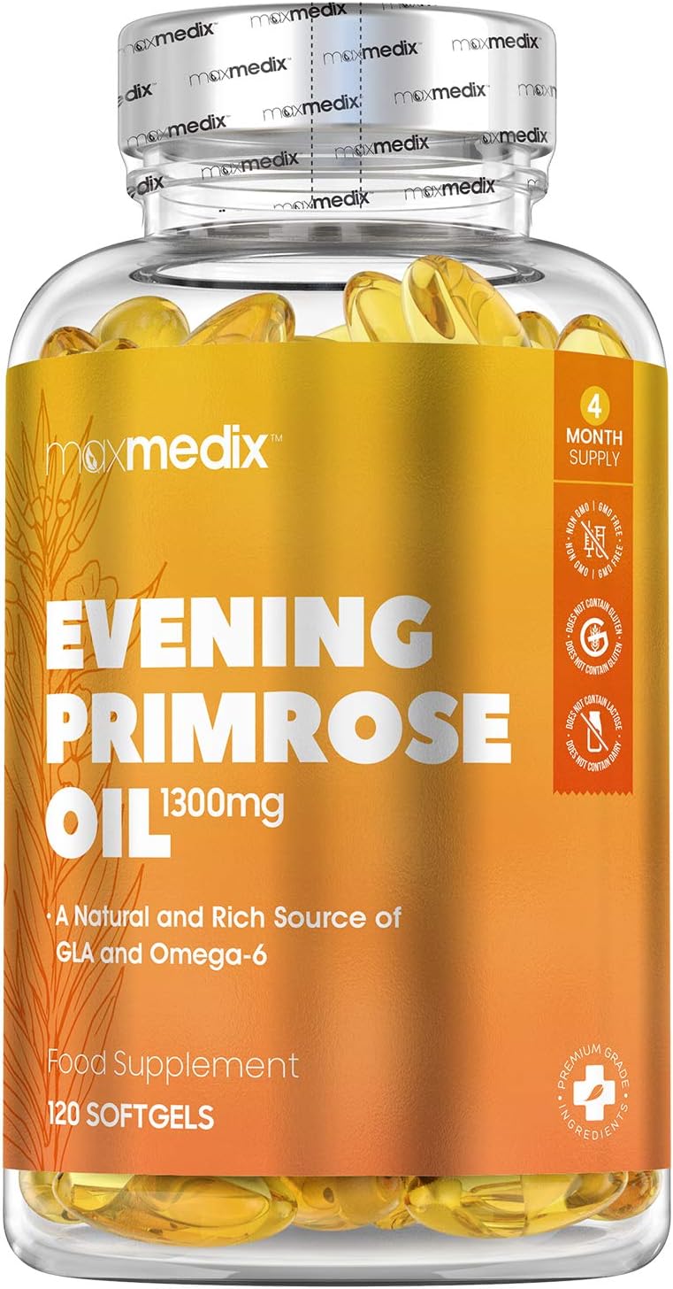 WeightWorld Evening Primrose Oil 1000mg, 180 Softgels, 6 Months Supply, 1 Softgel a Day