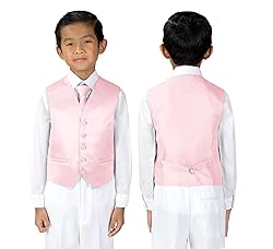 Spring Notion Boys' 4-Piece Satin Tuxedo Vest Set