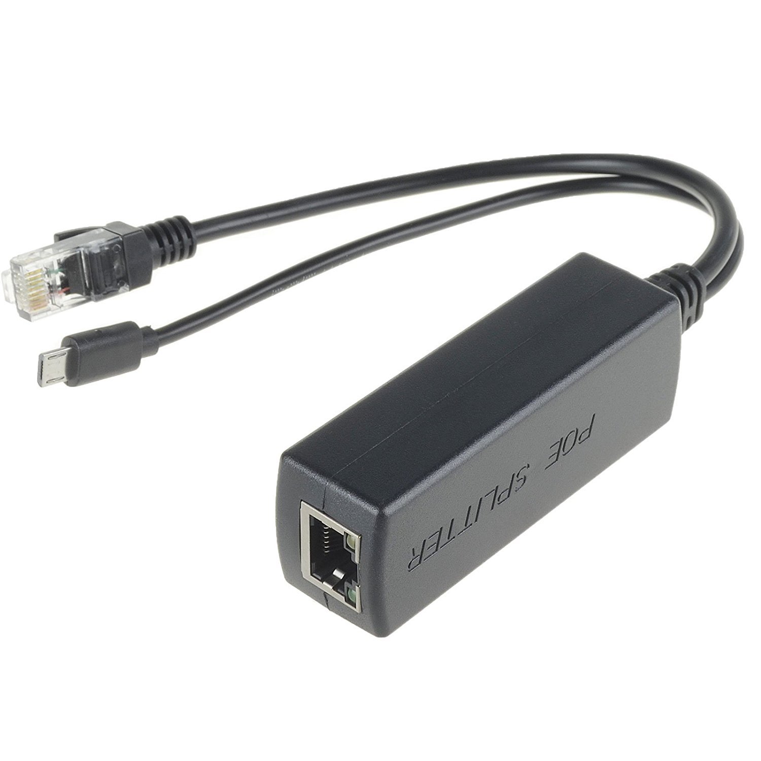 DSLRKIT Gigabit Ethernet Active PoE Splitter 5V Micro USB for Raspberry Pi B B+ 2 3