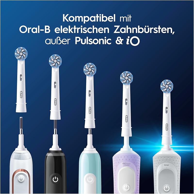 Aufsteckbürsten PRO Sensitive Clean, Weiß, 12 Stück
