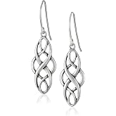 Amazon Essentials Sterling Silver Celtic Knot Dangle Earrings