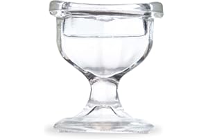 GMS Optical Glass Eye Wash Cup - Soothing Relief from Allergens, Irritants, Makeup, Dust, Dry Eyes and More - Use With Distilled Water or Saline (10 mL Volume)