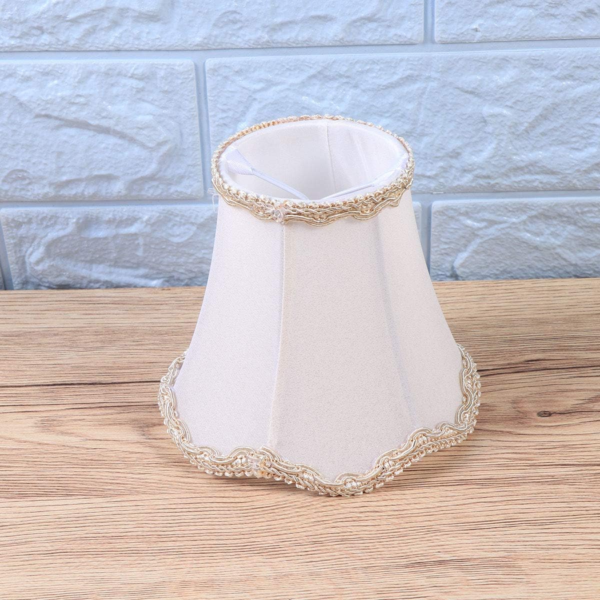 LIOOBO 3pcs/Bag European Lamp Shades Candle Chandelier Lampshade Holder Modern Shade kit for Upward Pointed Candle-Style Bulb/Table/Wall Light (024White Flash) - Image 4