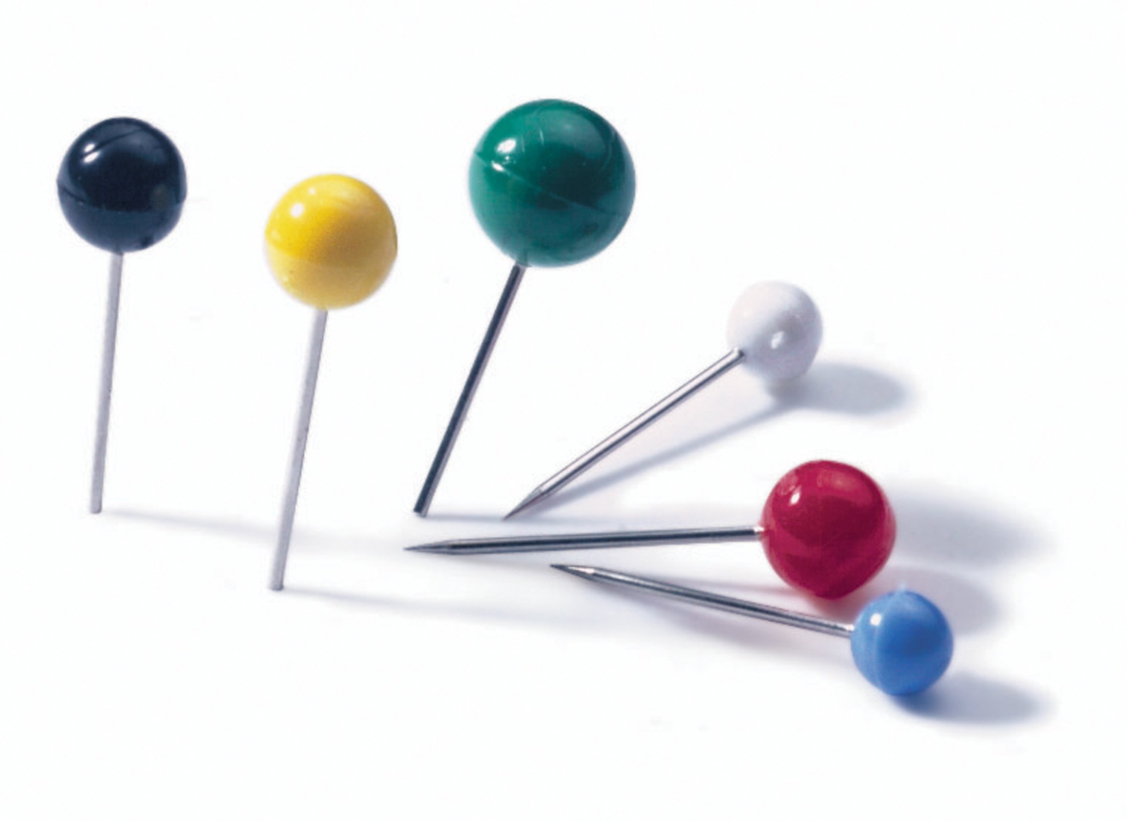 Durable Polar BEar 192600 Drawing Pins with Spherical Head Pack of 50 Assorted Colours
