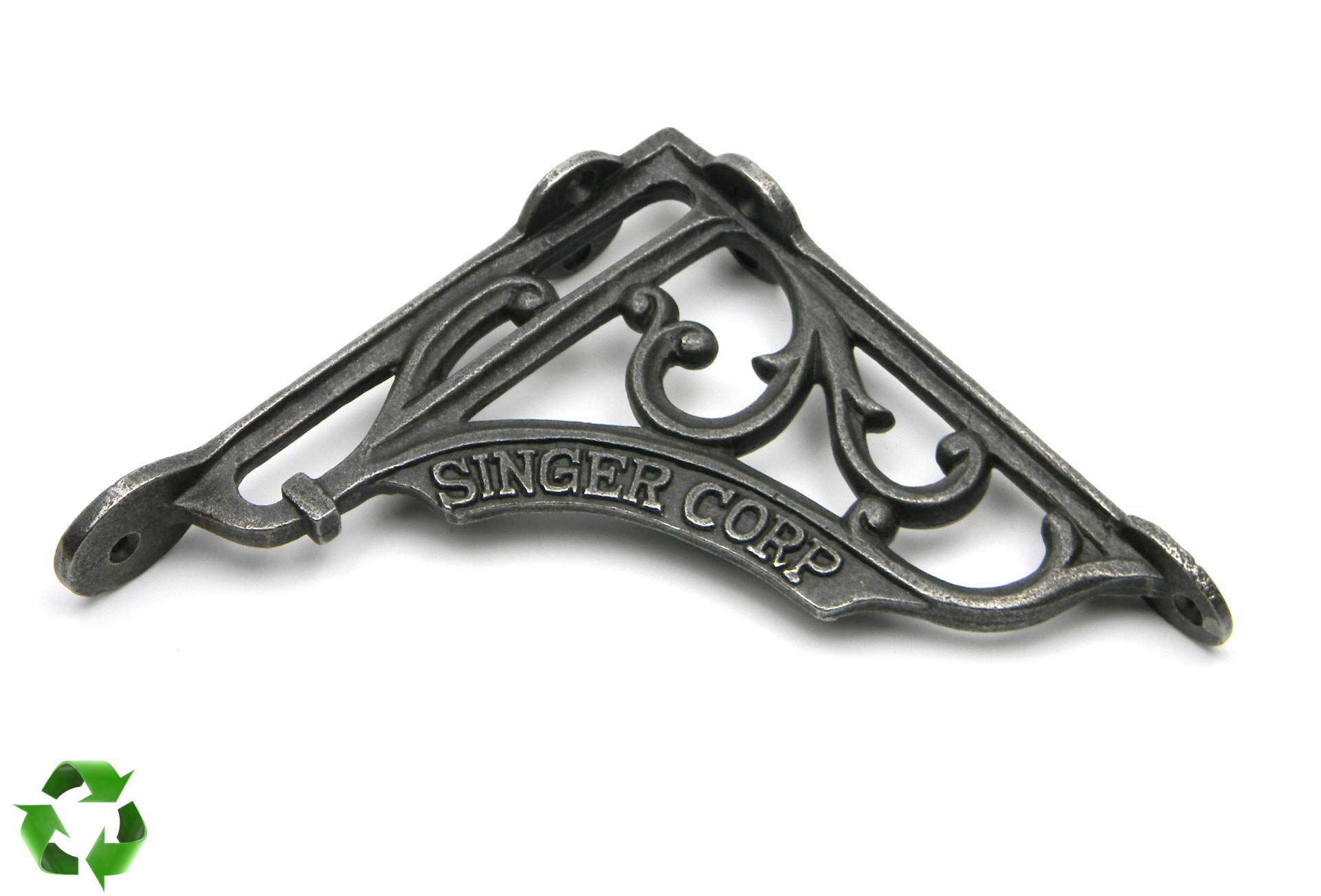 Pair of Shelf Brackets Singer Corp Antique Cast Iron 150mm x 150mm / 6″ x 6″