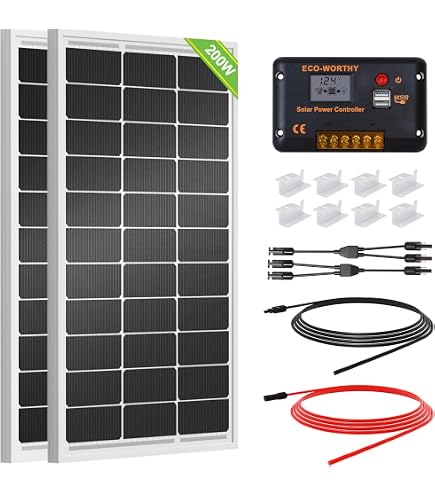 thumbnail image 2 of 80/500W Solar Panel Generator Kit With PWM Controller - Low Energy Supermarket 2 of 12