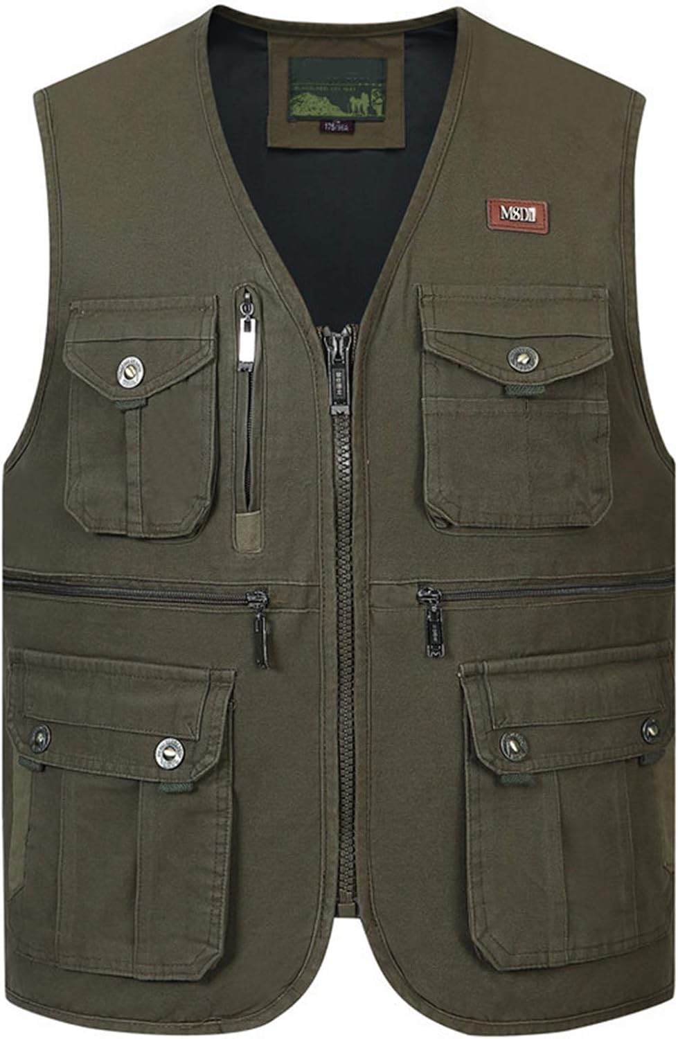 Mens Gilet Utility Military Safari Vest Outdoor Casual Waistcoat Jacket