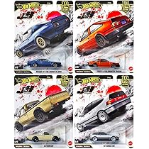 Hot Wheels Japan Historics 5 Premium Die-Cast Collection, 4 Pack