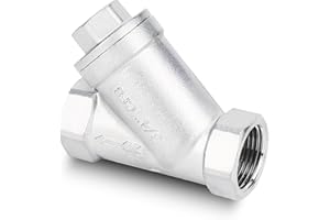 SYWUWV Industrial Plumbing Y Strainers NPT Female 3/4", Heavy Duty 304 Stainless Steel Y-Strainer, Y-Shaped Filter Valve Connector with 80 Mesh Screen to Remove Excess Impurities for Water Oil Gas DN20