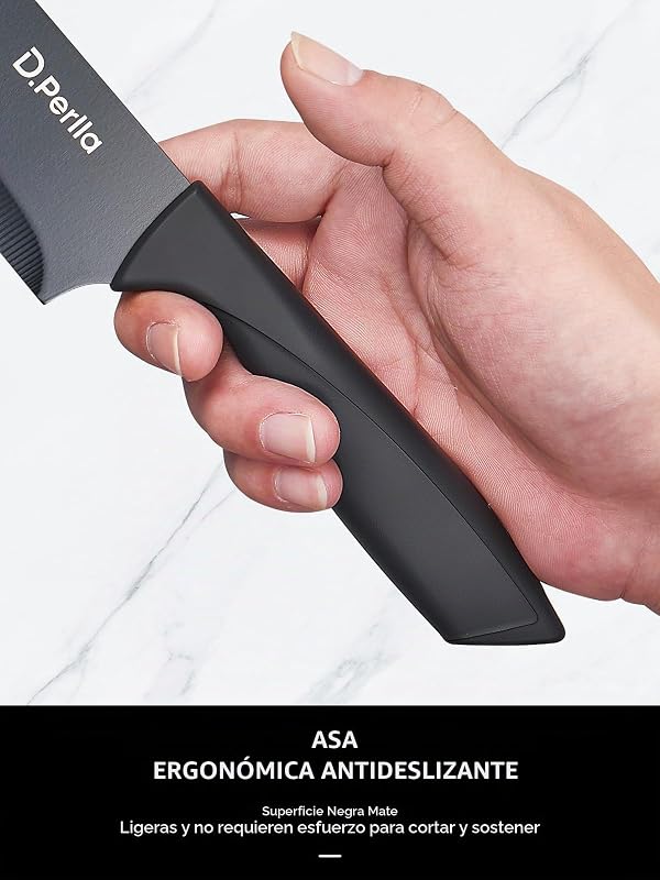 Facas de cozinha, 7 peças, lâmina afiada de aço inoxidável, conjunto de facas de cozinha doméstica, bloco redondo para facas