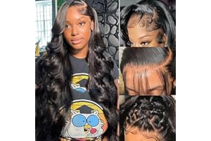 Fongly Body Wave Lace Front Wigs Human Hair 13x6 Lace Front Wigs Human Hair 200% Density 26 Inch 13x6 HD Lace Frontal HumanHair Wigs for Black Women With BabyHair