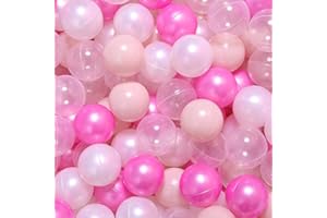 PlayMaty Colorful Pit Balls 2.1-inch Plastic Ocean Ball Crush Proof Stress Balls for Kids Pool Ball Playhouse Pit Accessories