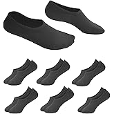 YONOJUAE No Show Socks for Men Size 9-12/12-15 Invisible Low Cut Breathable Cotton Liner Socks With Non Slip Grip