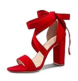 Strappy Heels for Women Chunky Heels High Heeled
