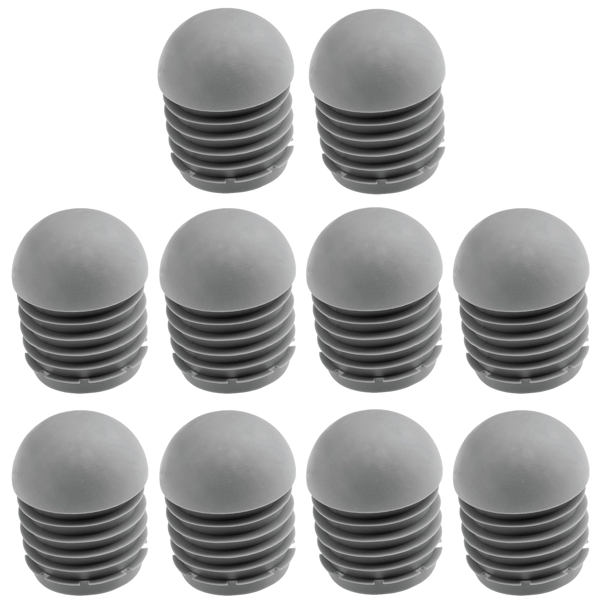 cyclingcolors Chair Plugs, Lamellar Plugs with Ball Head, Round, Non-Slip, for Round Tube, Plastic End Caps, Grey, 22 mm, Pack of 1
